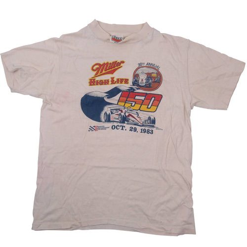 Vintage 1983 Miller Highlife 150 Racing Graphic T Shirt - M