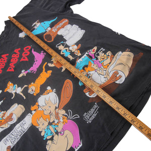 Vintage 1994 Flint Stones Cartoon Allover Graphic T Shirt - XL