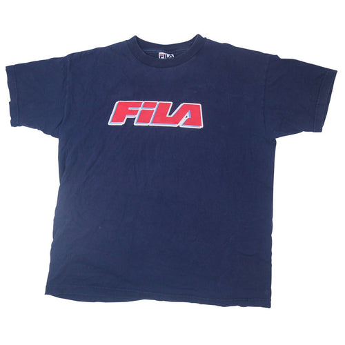 Vintage Fila Spellout Graphic T Shirt - L