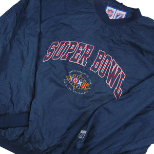 Vintage Logo 7 Super Bowl XXXI Embroidered Windbreaker Jacket - L