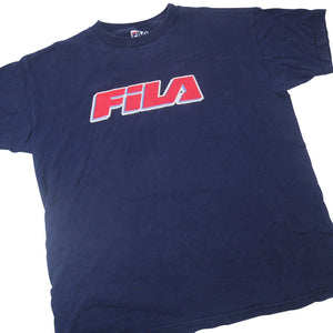 Vintage Fila Spellout Graphic T Shirt - L