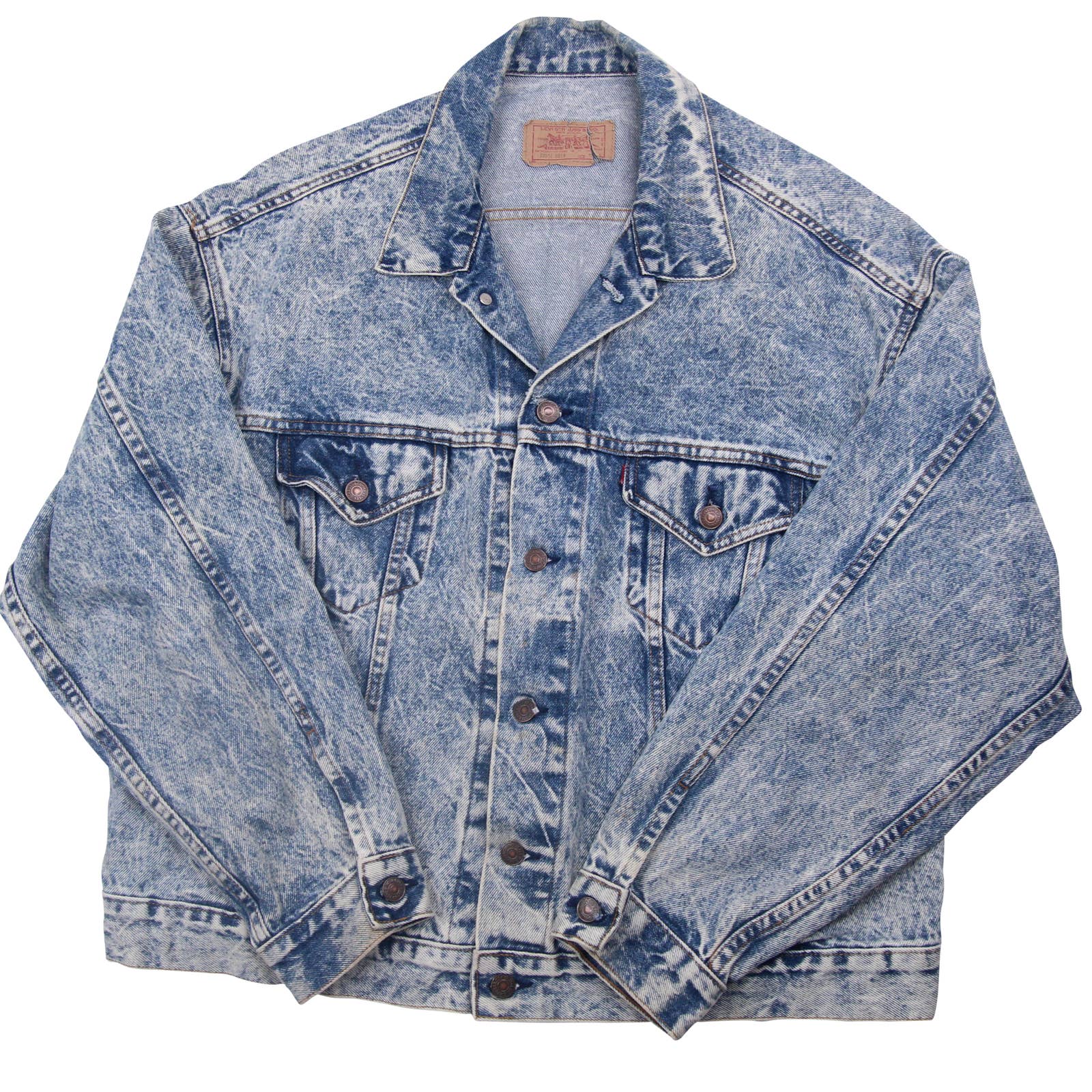 Vintage 80s Levi Strauss Acid Wash Denim Jacket Mens Womens 