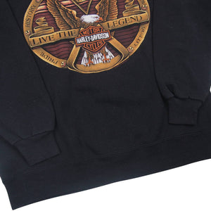 Vintage Harley Davidson V-twin Eagle Crest Graphic Sweatshirt