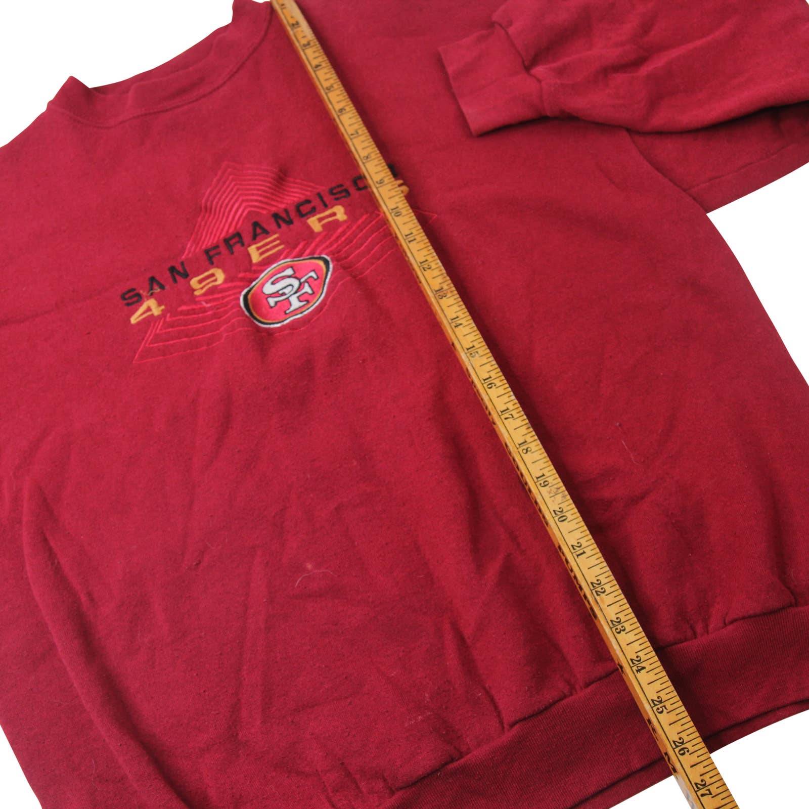 Vintage Logo 7 San Francisco 49ers Embroidered Spellout Sweatshirt