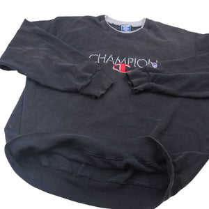 Vintage Champion Embroidered Spellout Sweatshirt - XXL