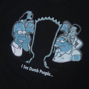 Vintage Y2k The Simpsons "I See Dumb People" Graphic T shirt - L