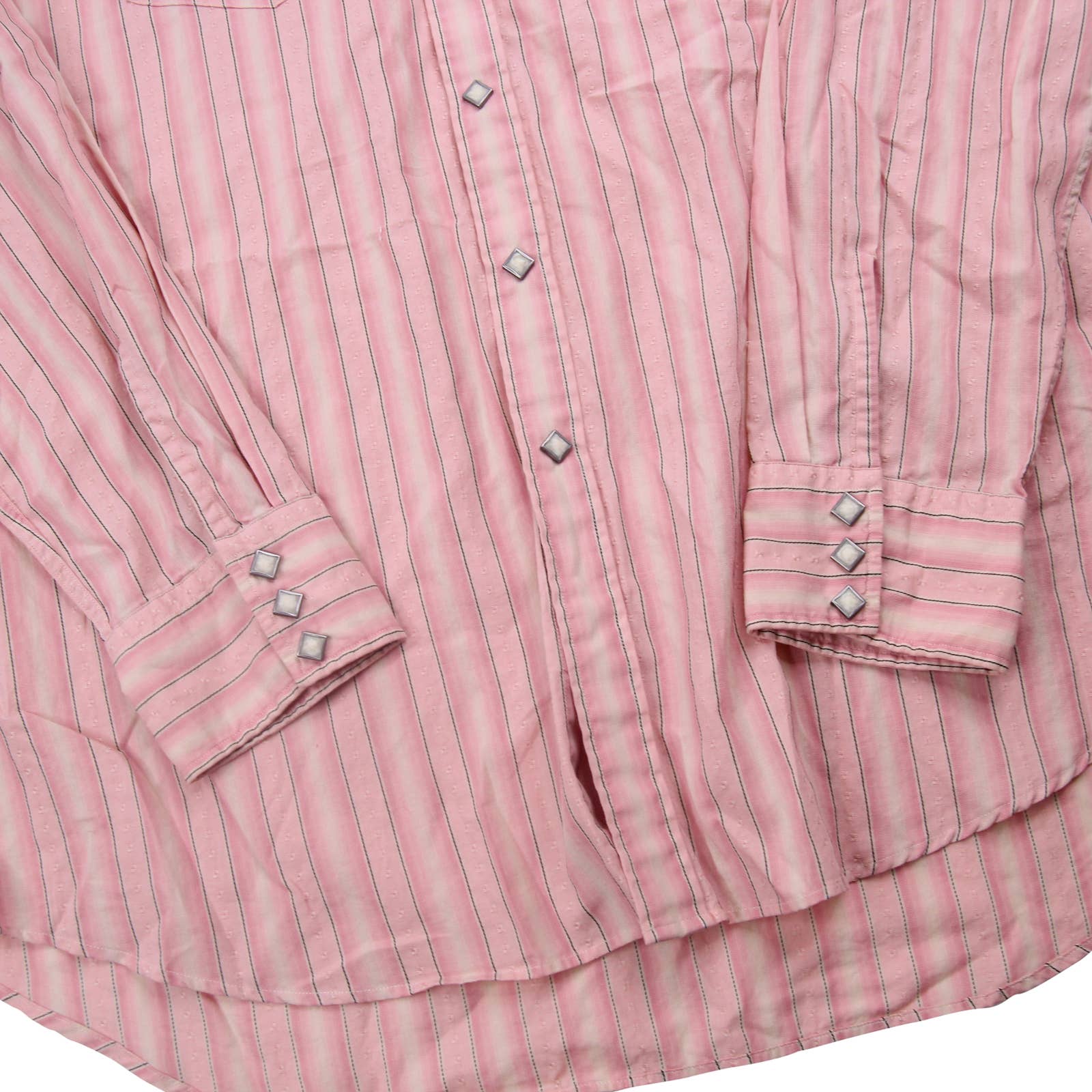 Polo Ralph Lauren Pink White Plaid Snap Button Western Shirt Ladies Small 