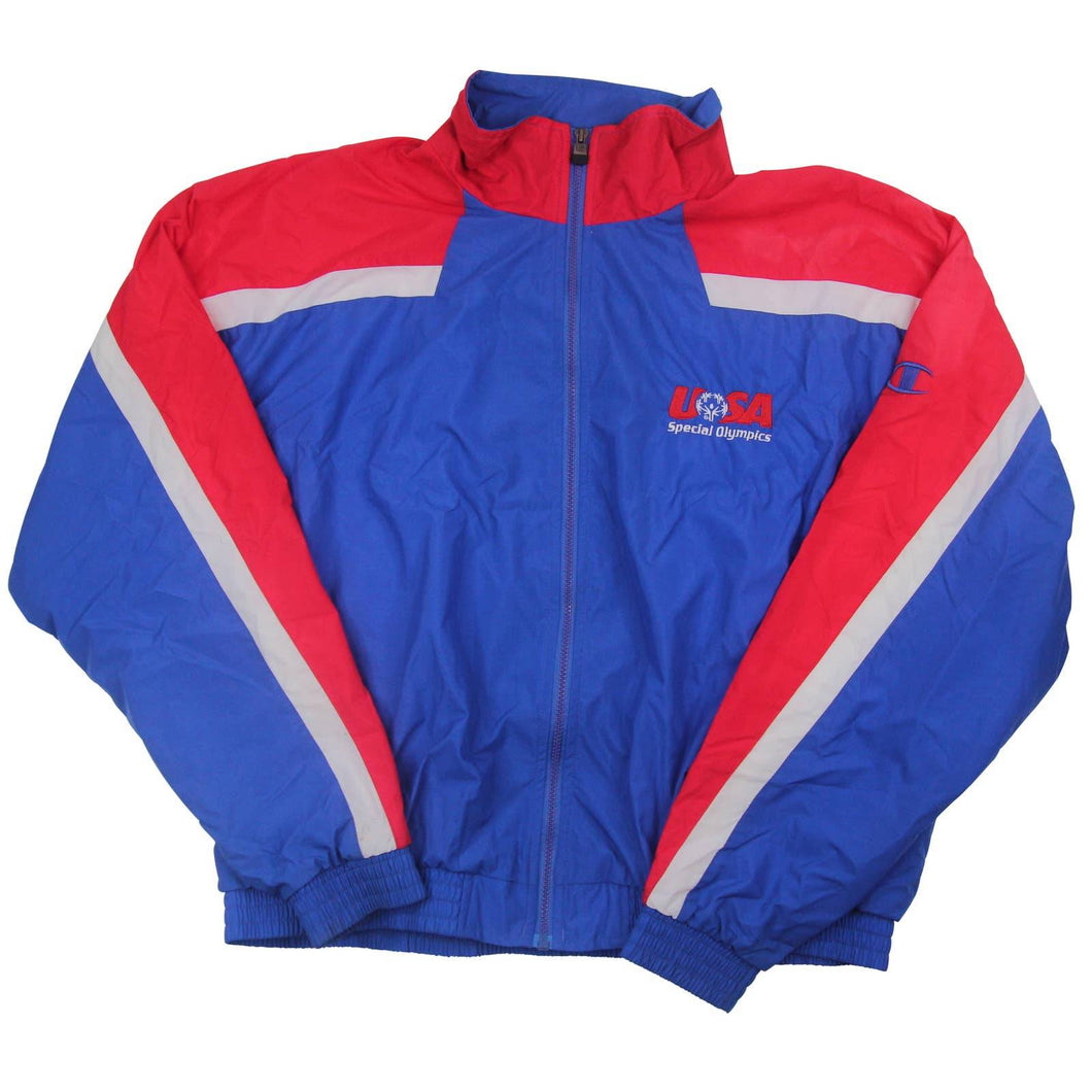 Vintage Champion USA Special Olympics Spellout Track Jacket - XL