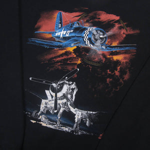 Vintage Corsair WWII Airplane Graphic Sweatshirt - L