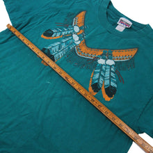 Load image into Gallery viewer, Vintage Western Feather Neck Dress Graphic T Shirt - L