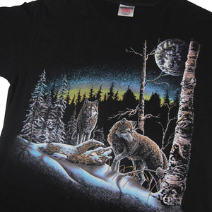 Vintage Wolf Abstract Graphic T Shirt - L