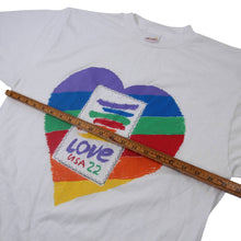 Load image into Gallery viewer, Vintage 1990 Love USA 22 Stamp Graphic T Shirt - XL