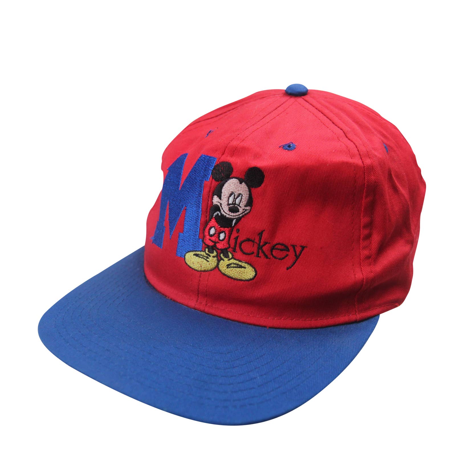 Vintage Mickey Mouse Embroidered Snapback Hat - OS – Jak of all