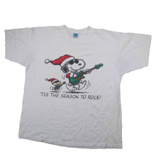 Vintage Peanuts Snoopy Christmas Graphic T Shirt - L