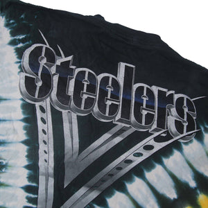 Vintage Liquid Blue Pittsburgh Steelers Tie Dyed Graphic T Shirt - XL