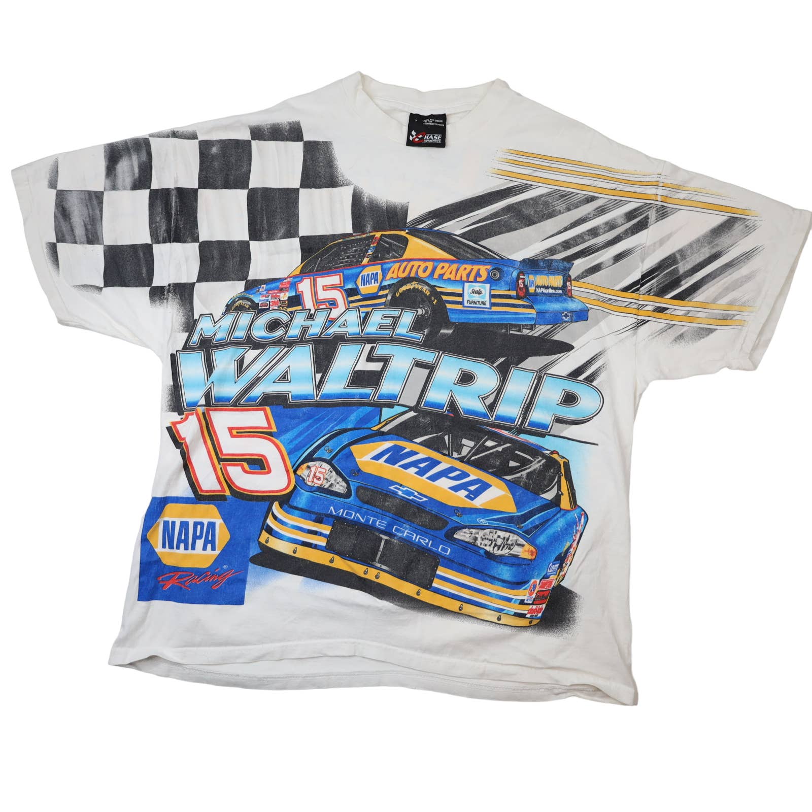 Vintage Chase Authentics Michael Waltrip Allover Print Nascar 