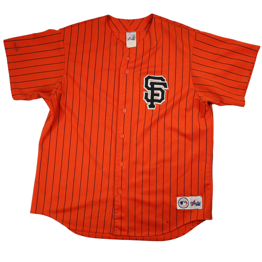 Vintage San Francisco Giants Jersey 25th Anniversary Patch Men’s Large  Striped
