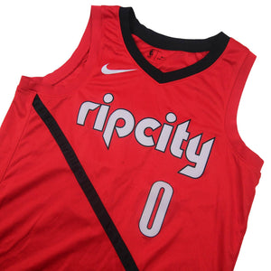 Nike Portland Trail Blazers #0 Dimian Lillard Swingman Jersey - M