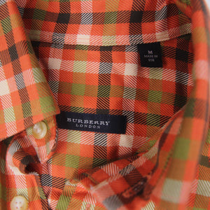 Vintage Burberry London Plaid Button Down Shirt - M