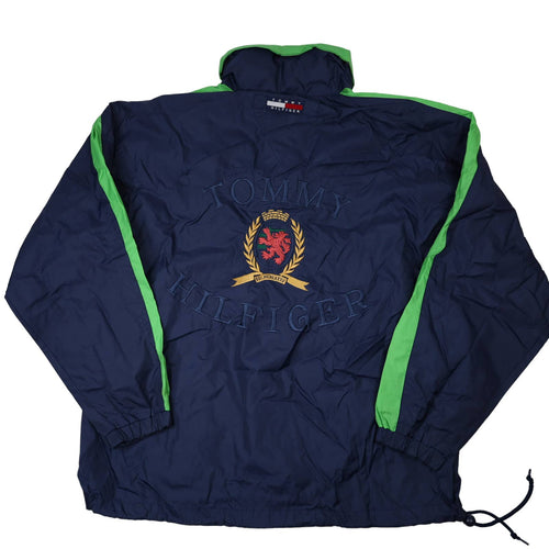 Vintage Tommy Hilfiger Lion Crest Spellout Windbreaker Jacket - S