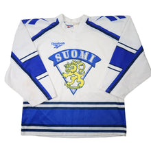 Load image into Gallery viewer, Vintage Reebok Finland Suomi Hockey Jersey - XL