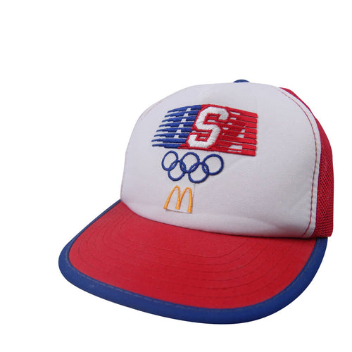 Vintage 1984 McDonalds Olympic Mesh Trucker Hat - OS