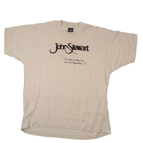 Vintage John Stewart American Singer Song Writer Graphic T Shirt - L