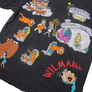 Vintage 1994 Flint Stones Cartoon Allover Graphic T Shirt - XL
