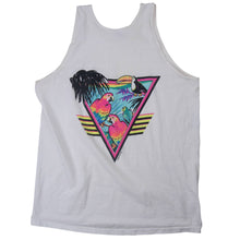 Load image into Gallery viewer, Vintage 80s Retro Tropical Bird Graphic Tank Top - XL