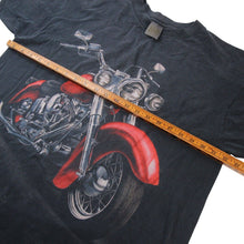 Load image into Gallery viewer, Vintage 3D Emblem Big Motorcycle Graphic T Shirt - XL