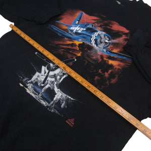 Vintage Corsair WWII Airplane Graphic Sweatshirt - L