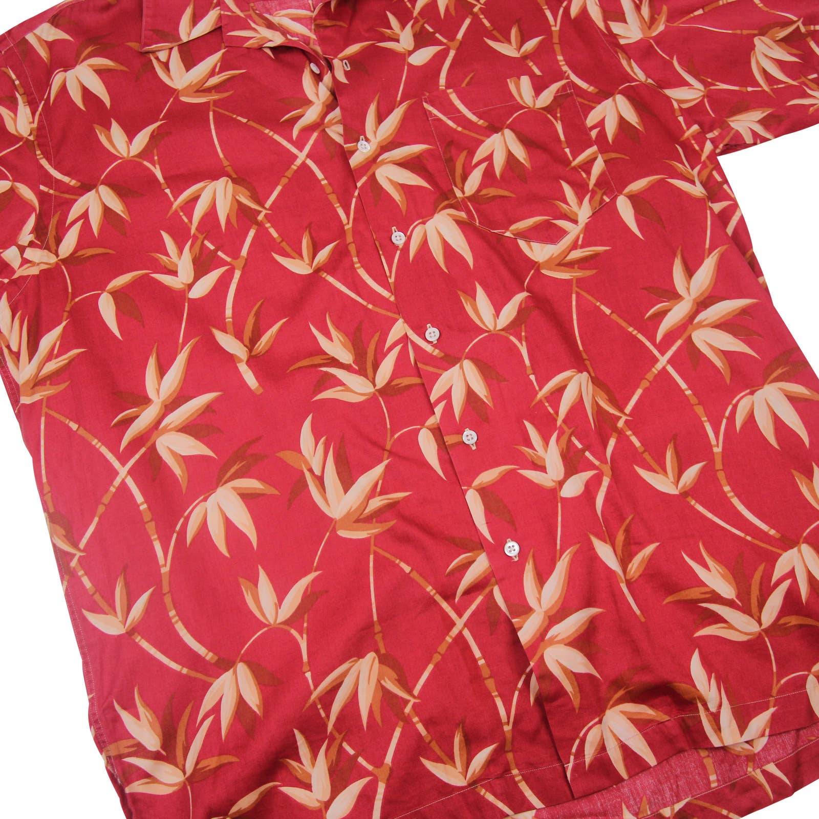 Vintage Polo Ralph Lauren Allover Bamboo Floral Print Hawaiian