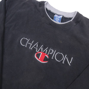 Vintage Champion Embroidered Spellout Sweatshirt - XXL