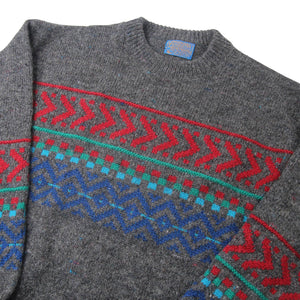 Vintage Pendleton Nordic Pattern %100 Wool Sweater