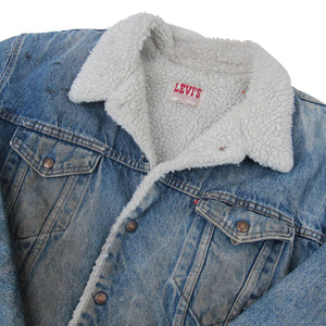 Vintage Levis Distressed Sherpa Jacket - XL