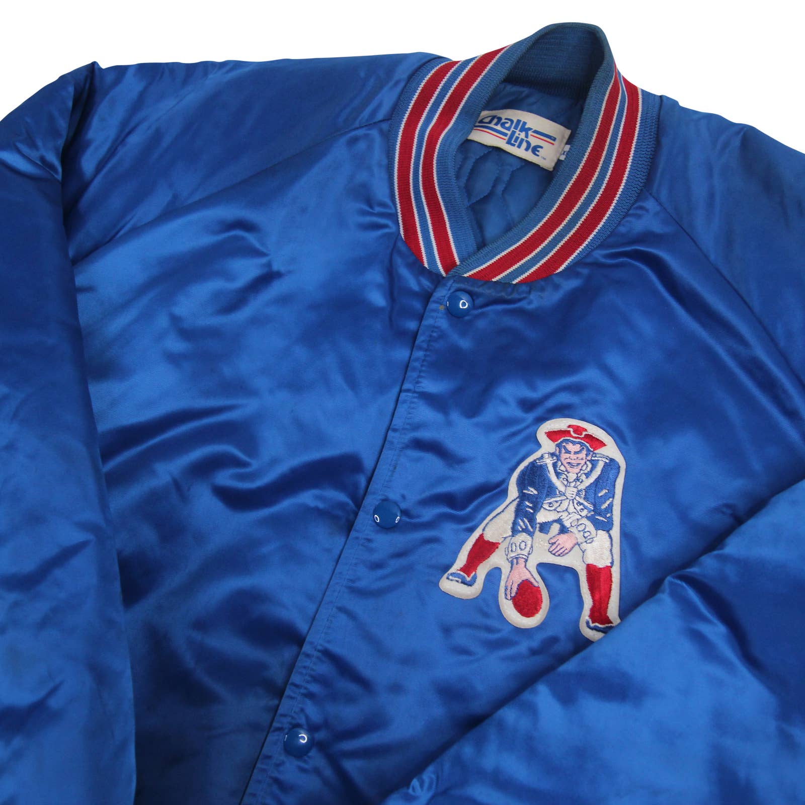 Chalk Line, Jackets & Coats, Nwt Vintage Nfl New England Patriots  Football Satin Jacket By Chalk Line Large