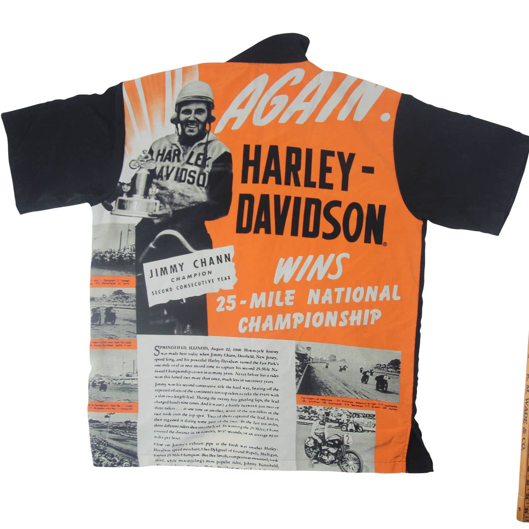 Harley Davidson Jimmy Chann Champion Graphic Button Down Shirt - L