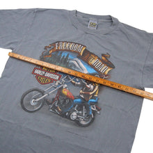 Load image into Gallery viewer, Vintage Harley Davidson 3D Emblem &quot;Freedom of the Road&quot; Graphic T Shirt - L