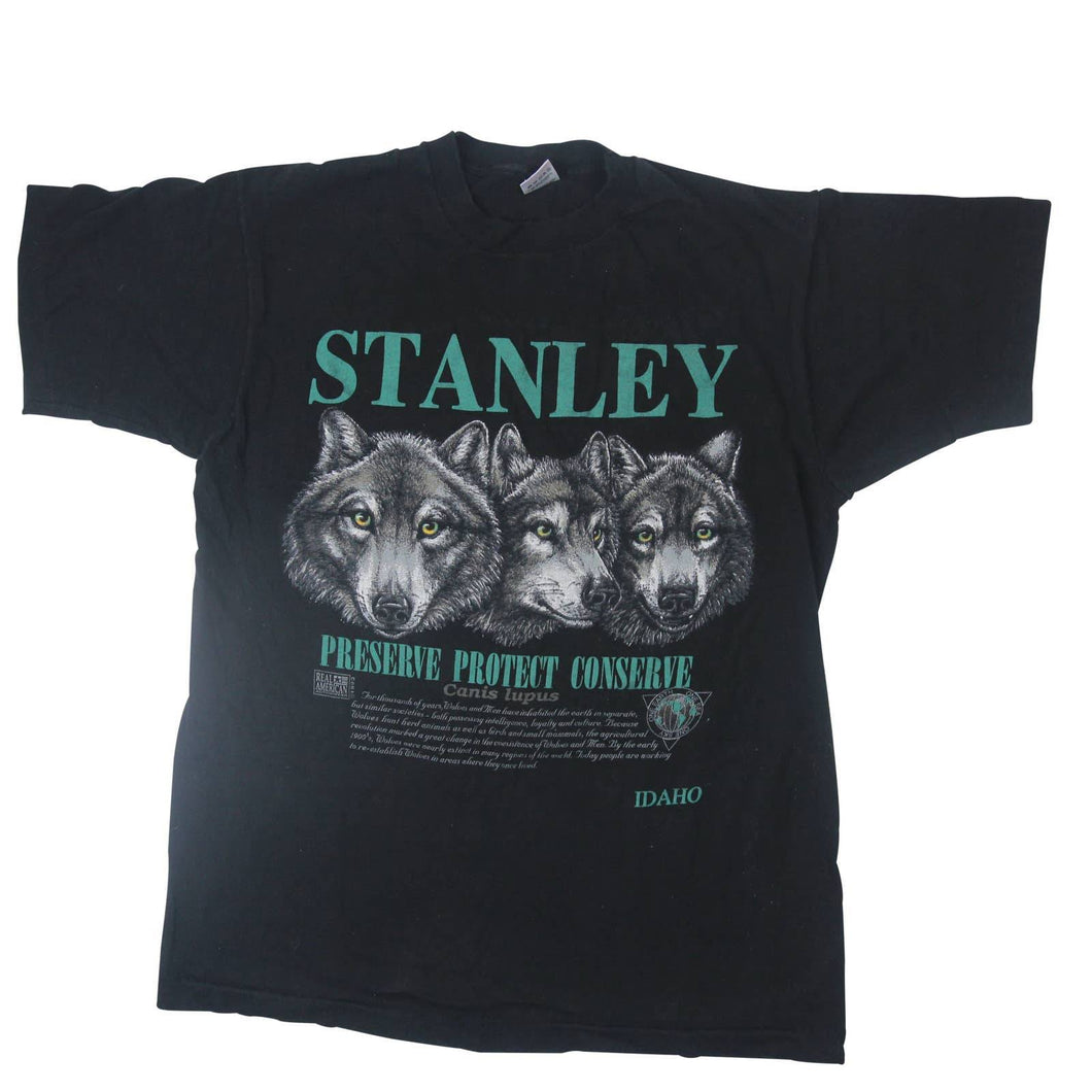 Vintage Wolf Graphic T Shirt - L