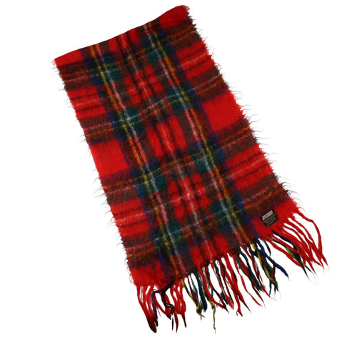 Vintage St.Michael Mohair & Wool Plaid Scarf - OS
