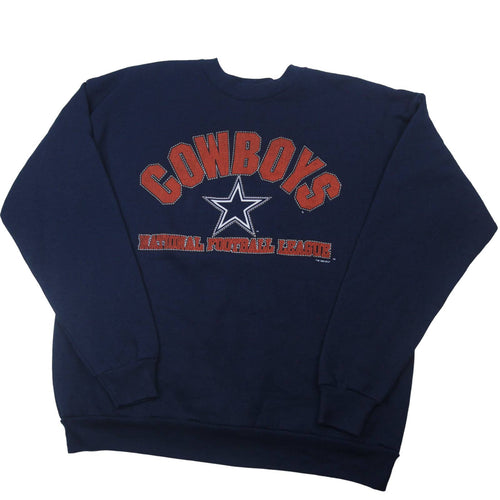 Vintage Dallas Cowboys Graphic Spellout Sweatshirt - XL