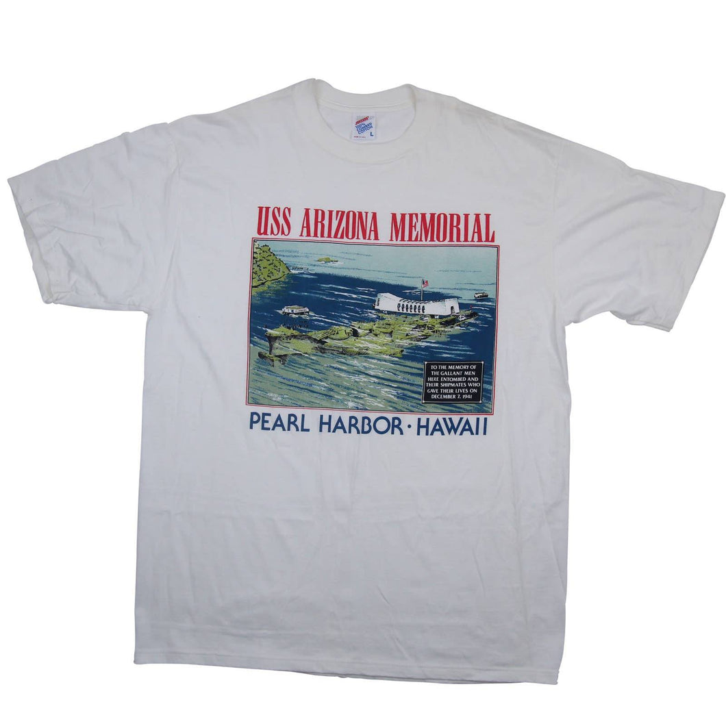 Vintage Pearl Harbor USS Arizona Memorial T Shirt - L