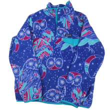 Load image into Gallery viewer, Patagonia Synchilla &quot;Harvest Moon&quot; Allover Owl Print Snap T Sweater - WMNS M