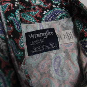 Vintage Wrangler Allover Paisley and Horses Button Down Shirt - M