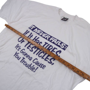 Vintage Slogan Graphic T Shirt - XL