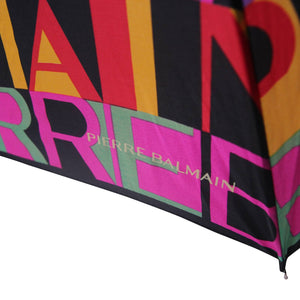 Vintage Pierre Balmain Allover Spellout Colorful Umbrella