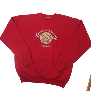 Vintage Hard Rock Cafe "Save the Planet" Embroidered Sweatshirt - L