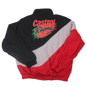 Vintage Castrol Racing Colorblock Windbreaker Jacket - L