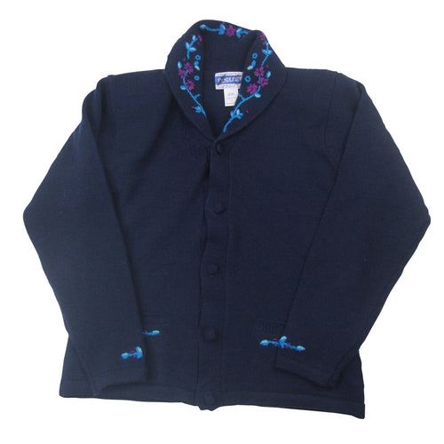 Vintage Pendleton Floral Trip Wool Cardigan Sweater - S