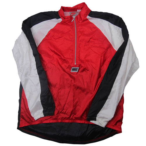 Vintage 90s Nike Front/Back Spellout Patch Colorblock Windbreaker Jacket - L